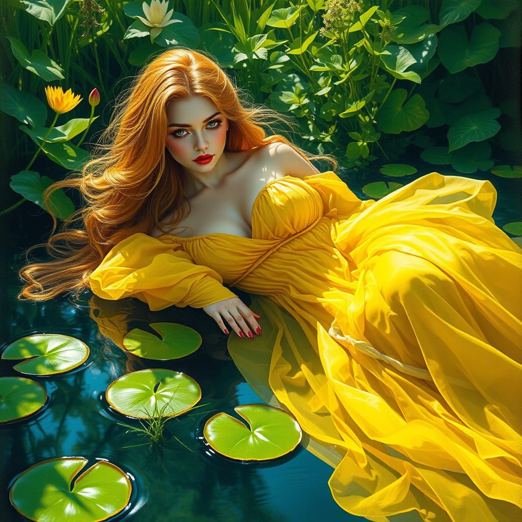 Enchanted Spring Goddess in Vibrant Graffiti Art