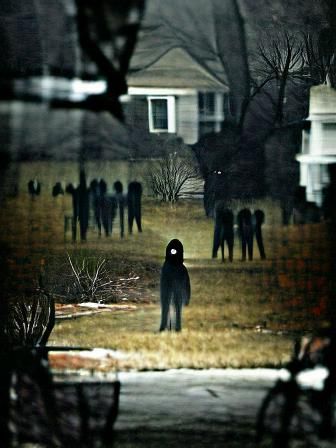 Eerie Presence: Dark Horror Image of the Unseen