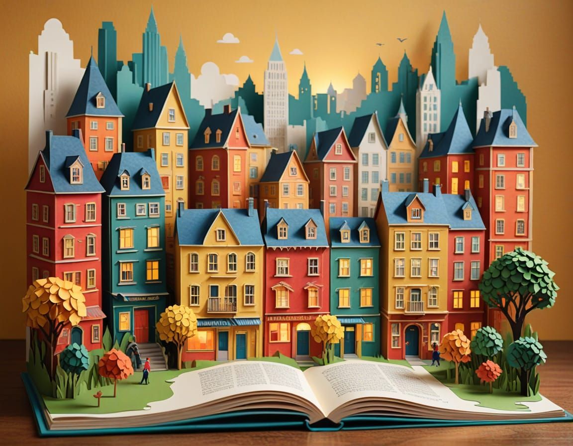 Whimsical Pop-Up Book City Comes to Life