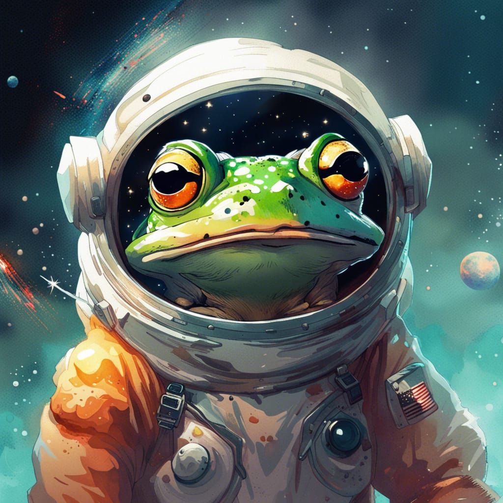 Frog in space