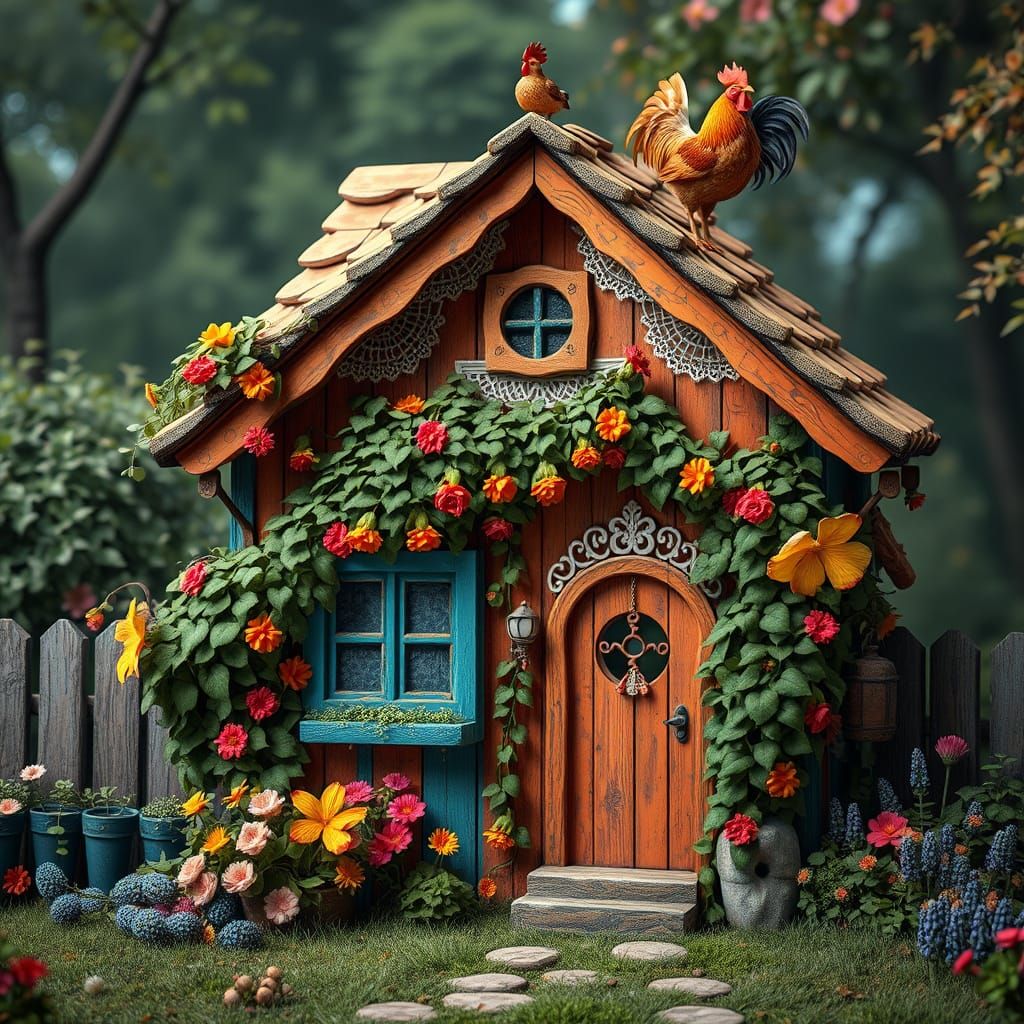 Enchanted Whimsical Cottage Scene
