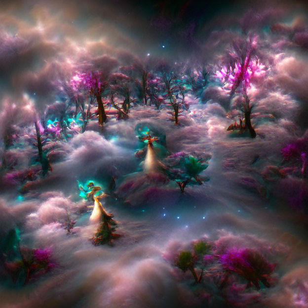 AI Interpretation of a Garden of Creation
