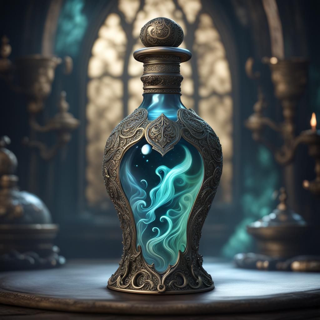 Bottled Soul in Ornate Potion Bottle