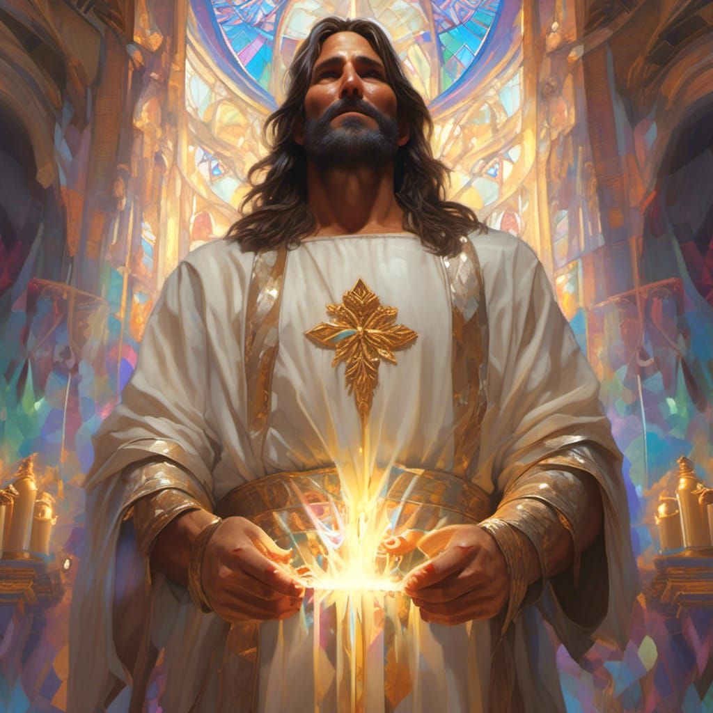 Jesus Christ Portrait in Hyperdetailed Style