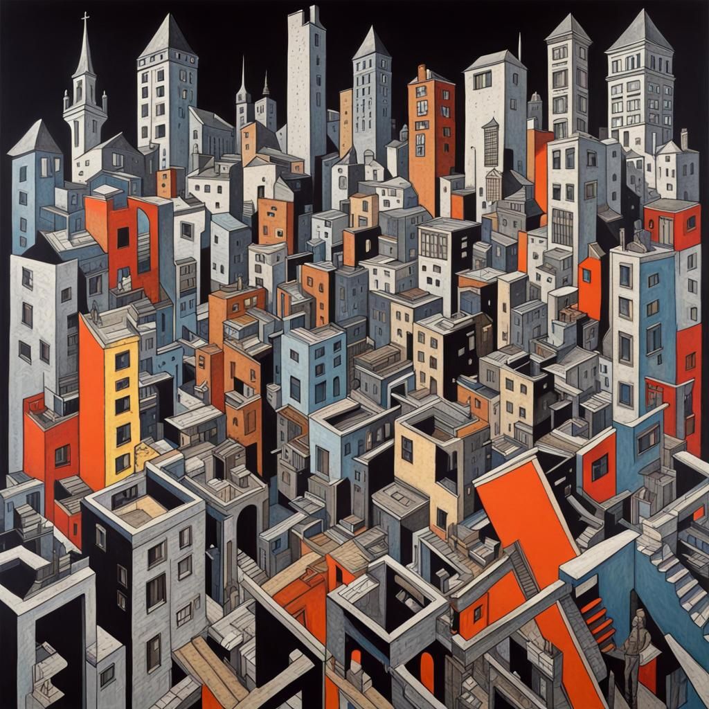 Abstract Metropolis with Geometric and Urban Elements