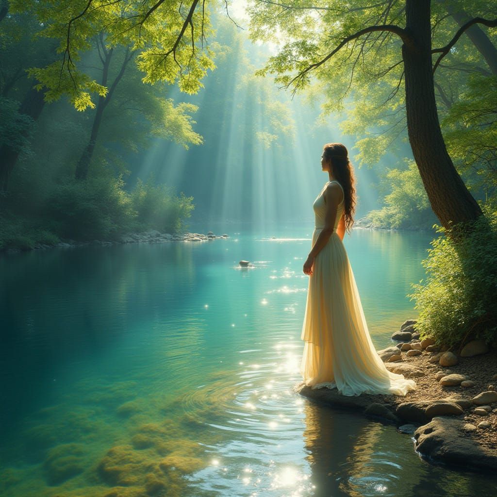 Ethereal Goddess at the River of Life