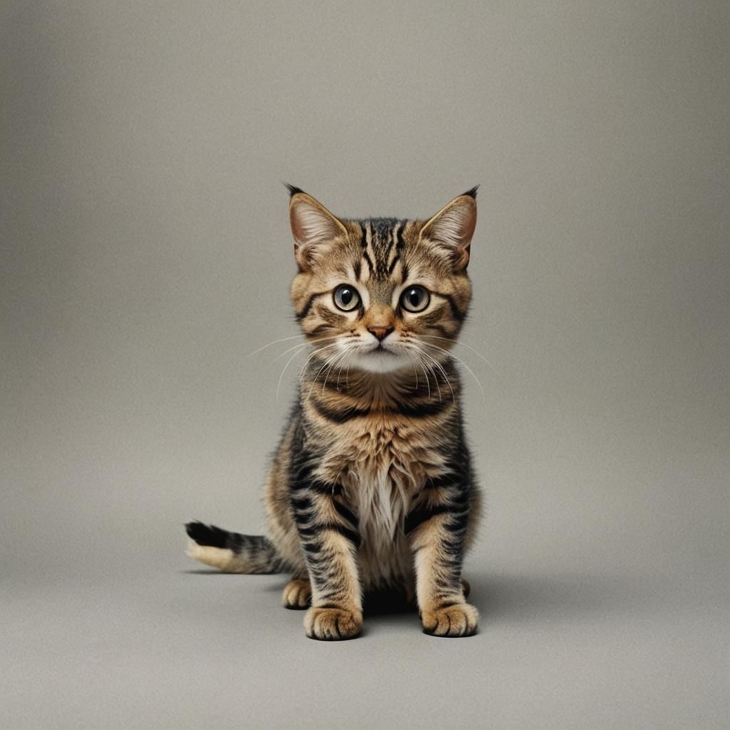 Hyperrealistic Cat Portrait: Detailed Feline Photography