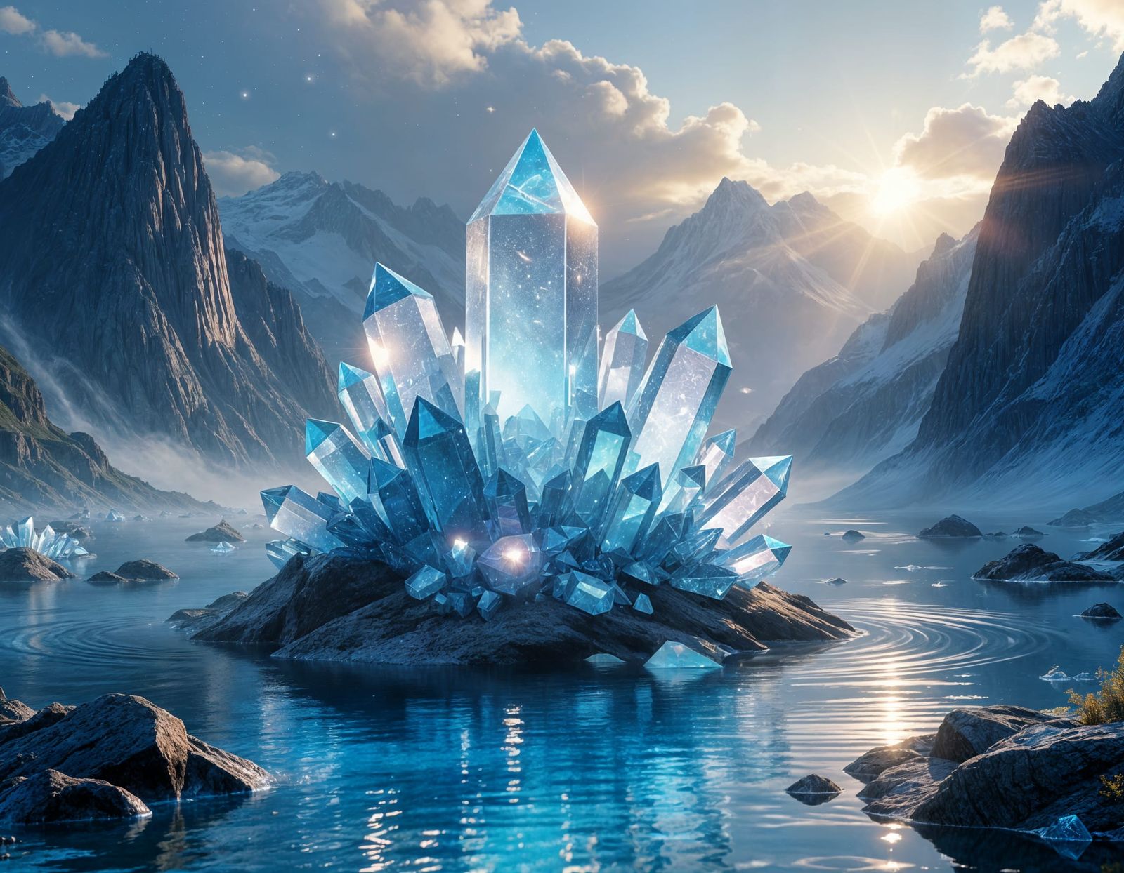 Holographic Light Crystals: Astral Illustration in 8K