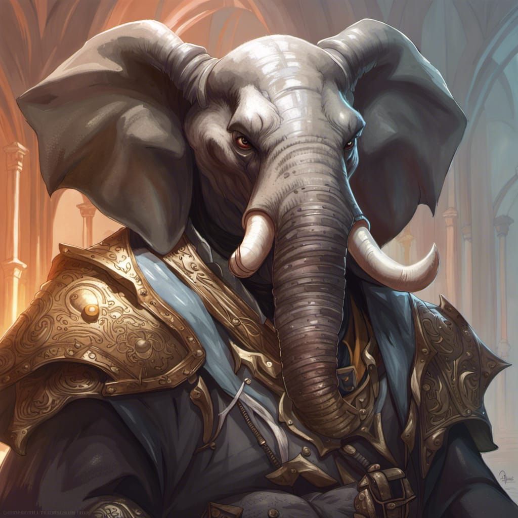 Loxodon Death Cleric Portrait in Unreal Engine 5