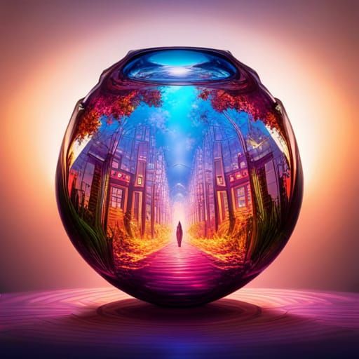 Elaborate Crystal Carving with Engraved Designs