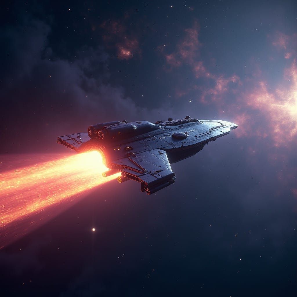 Cosmic Odyssey in Vibrant, High-Fantasy Style