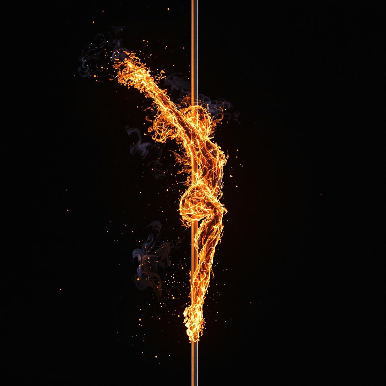 Fire pole dancer