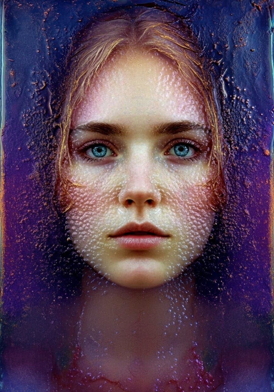 Portrait in Molten Crayon Style