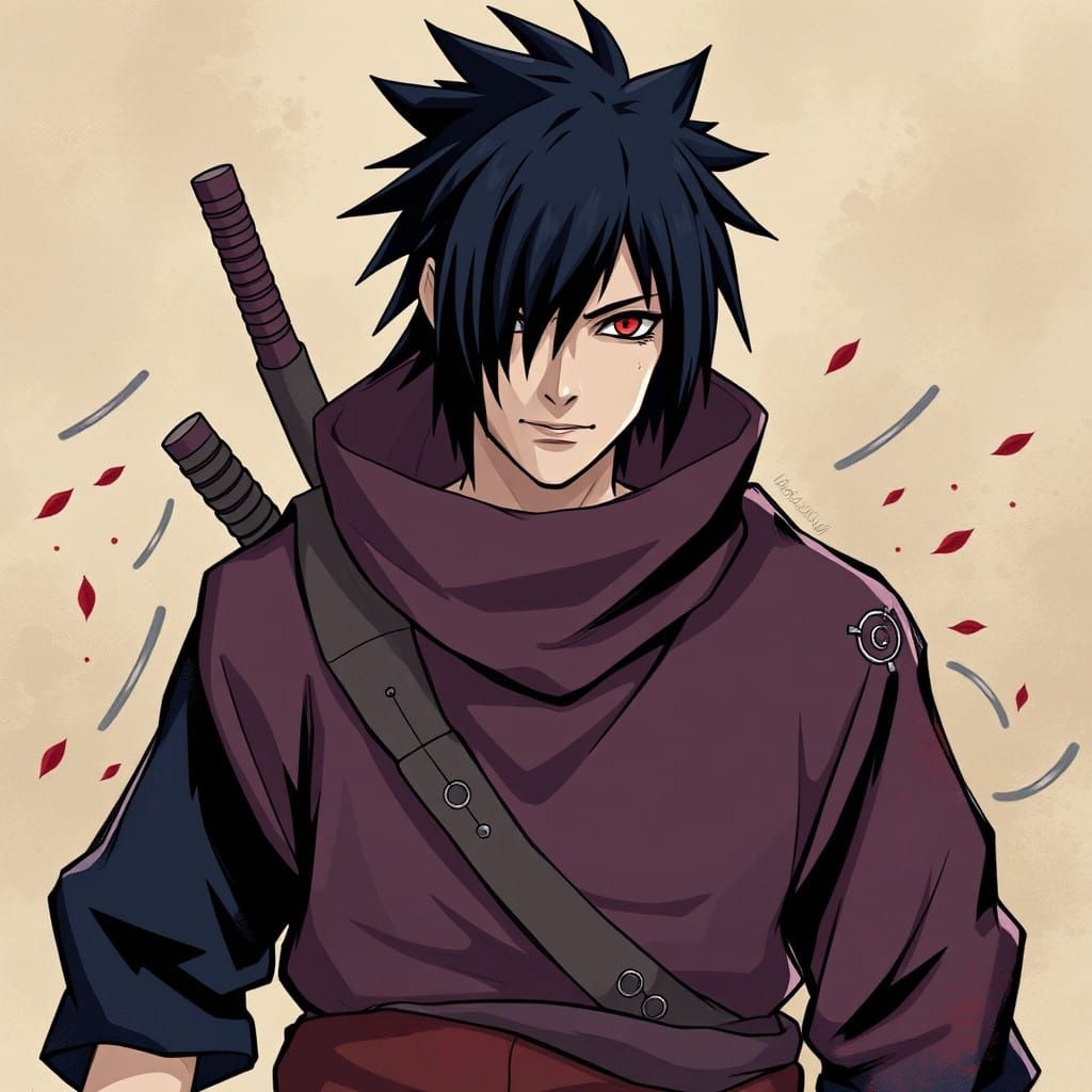 Ninja Sage Uchiha Sasuke Revealed in Mysterious Portrait