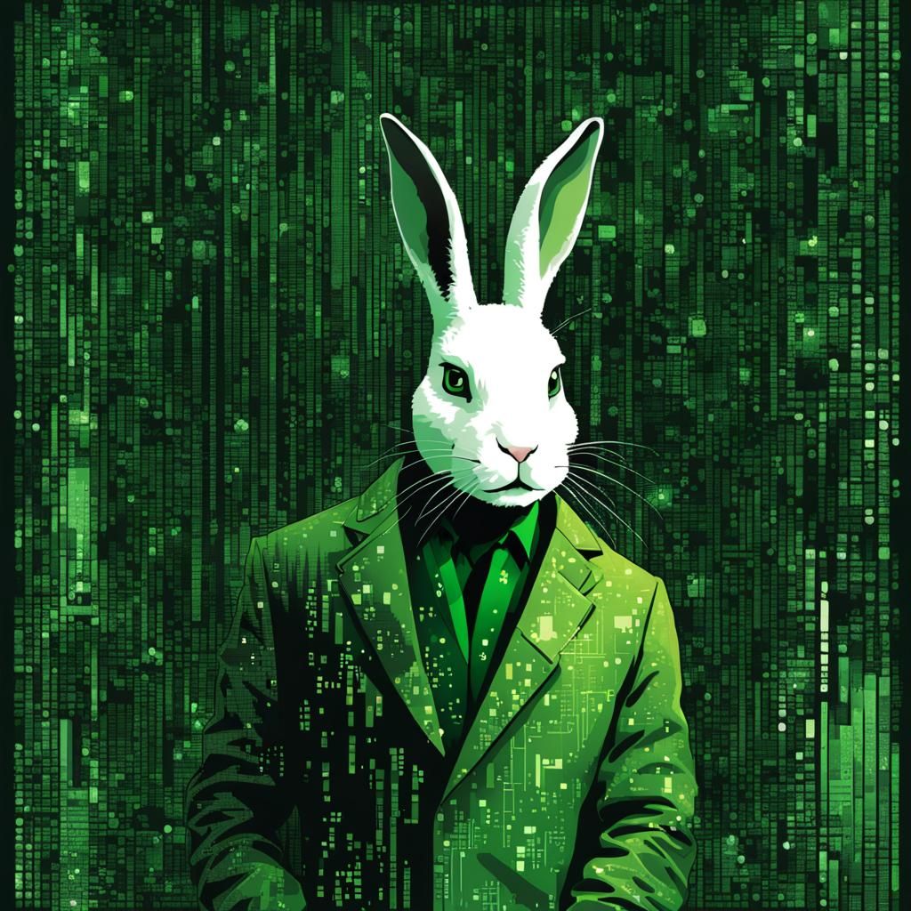 Matrix Digital Code with White Rabbit