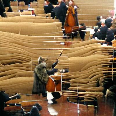 Coat Leads Orchestra in Whimsical Performance