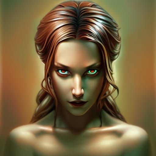 Mythical Portrait in Dark Fantasy Style