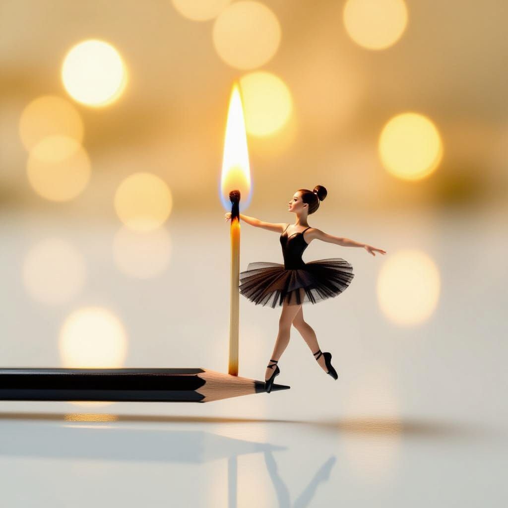 Ballerina Dancing with Fire: Professional Photography