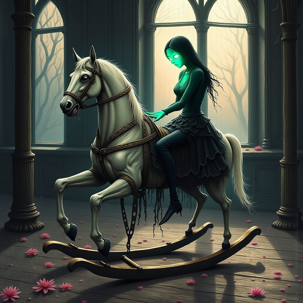 Haunted Rocking Horse in Abandoned Victorian Mansion