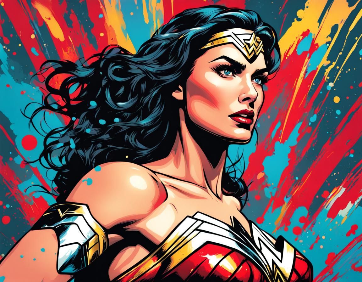 Wonder Woman in Pop Art Style
