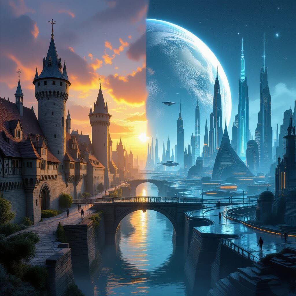 A Portal Between Centuries: Medieval and Futuristic