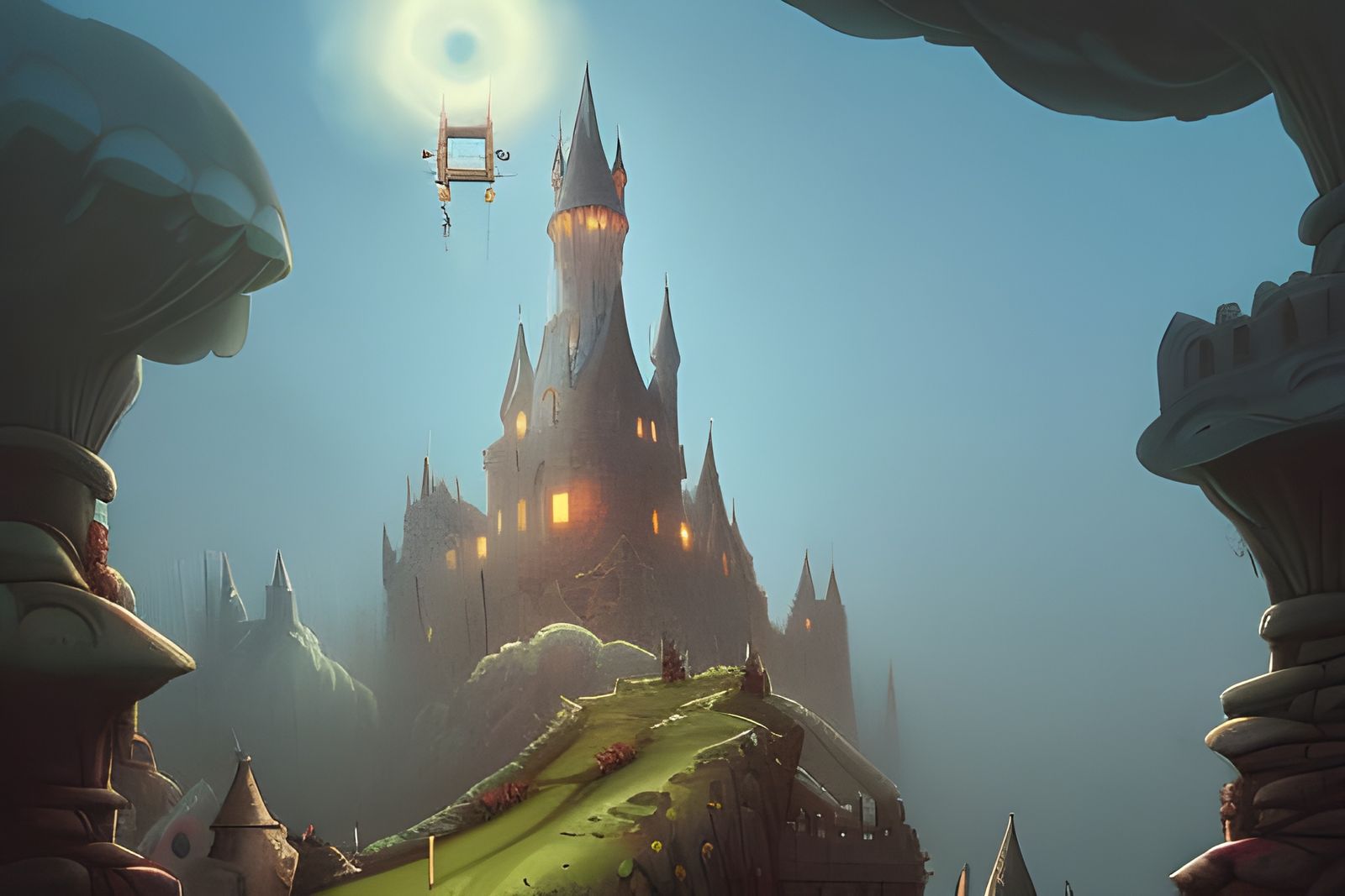 High Tower Castle in Mythical Medieval Land