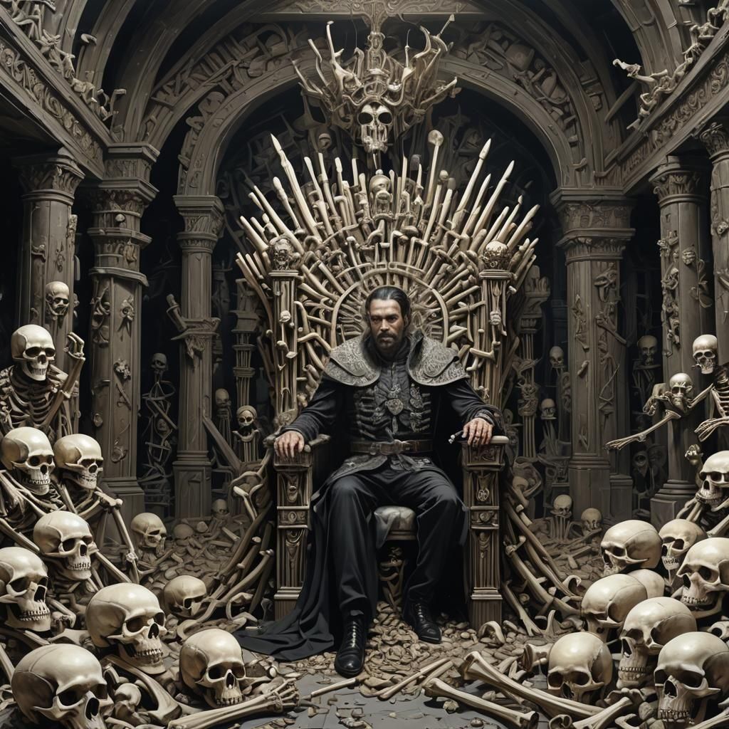 Throne of Bones: A Dark Fantasy Concept Art