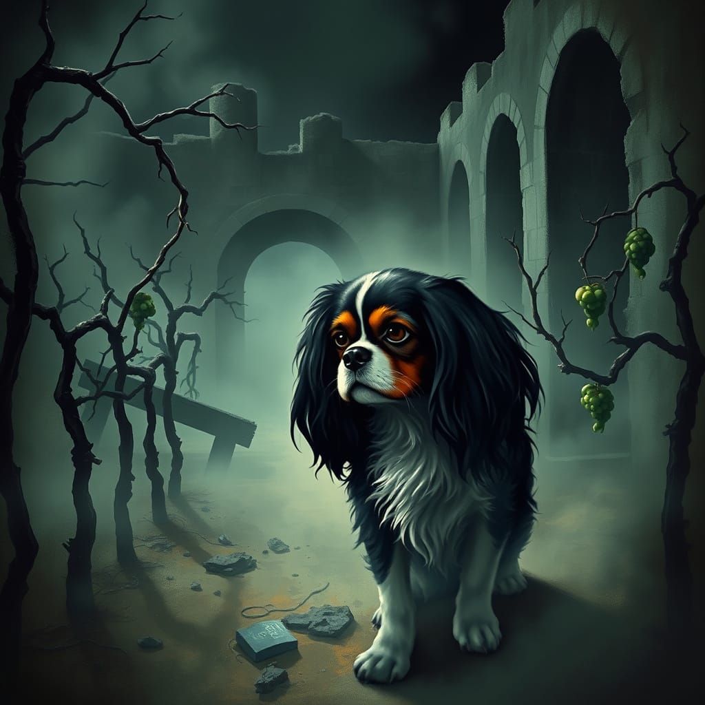 Eerie Cavalier King Charles Spaniel Ghost Haunts Abandoned V...