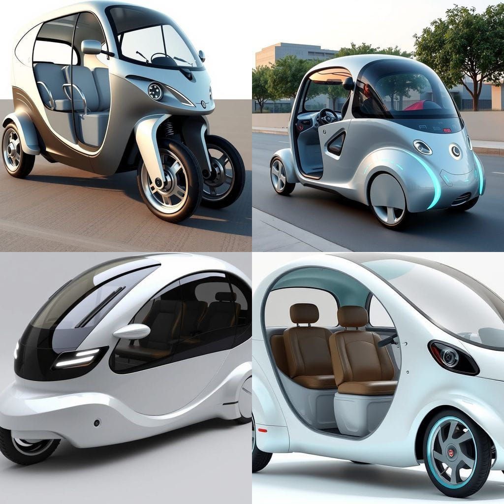 Futuristic Streamlined Tuk-Tuk