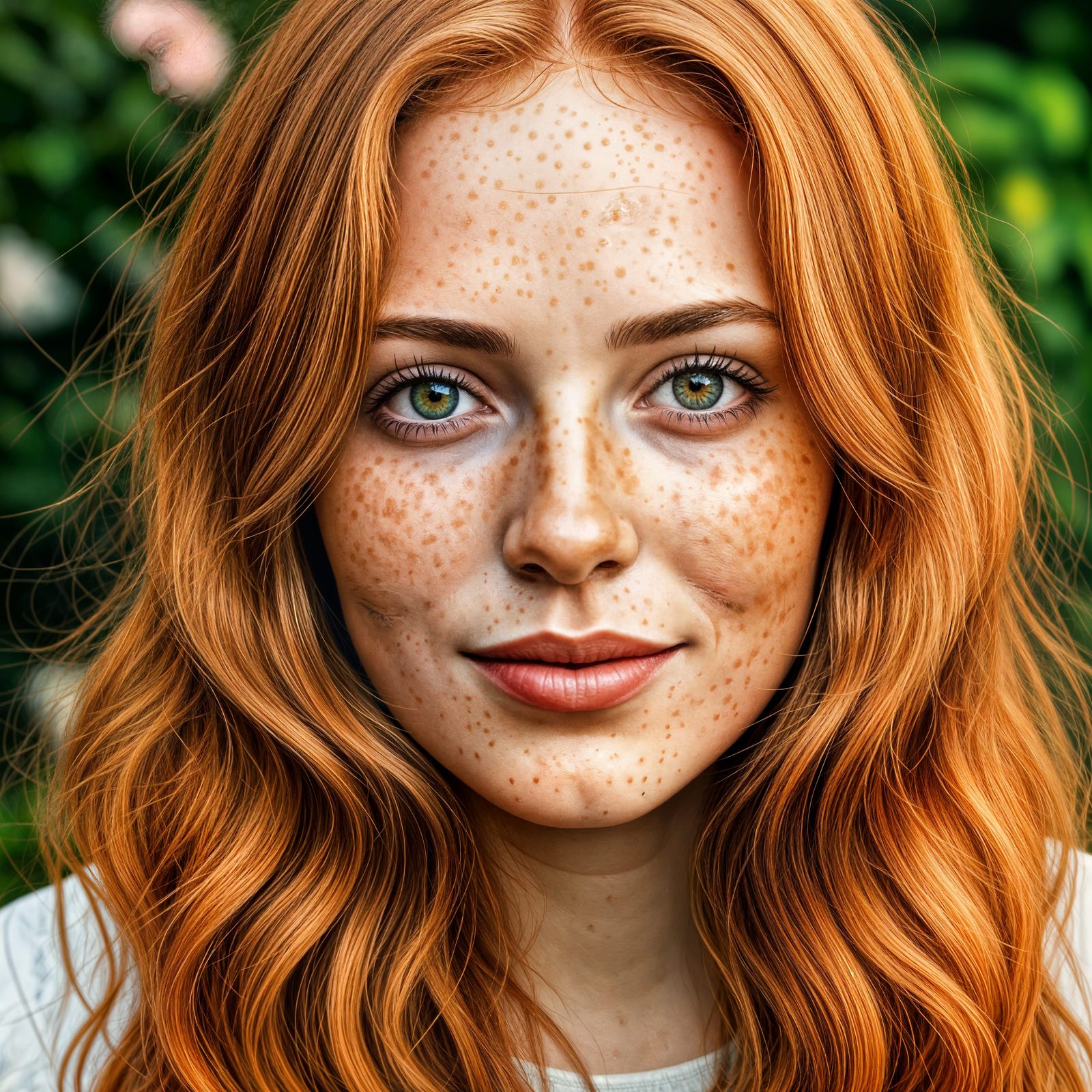 Intimate Portrait of Copper-Red Haired Beauty