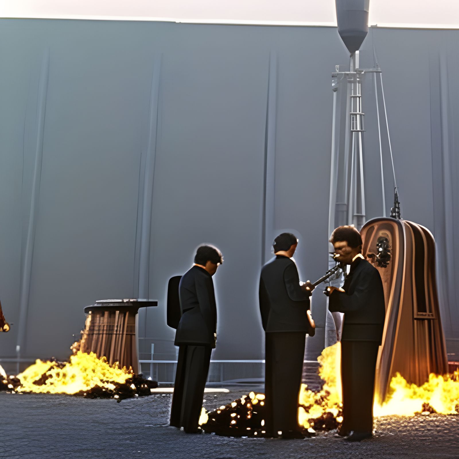 Kraftwerk Burns Instruments in 1977: Vintage Photo