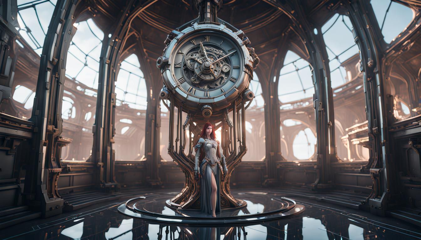 Gorean Princess in Clock Tower: Sci-Fi Rendering