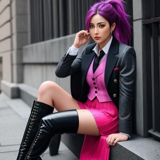 Female Lawyer in Colorful Fashion