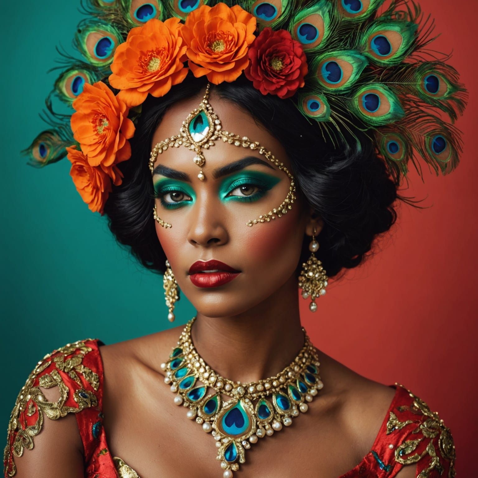 Two Fantasy Women in Complementary Colors