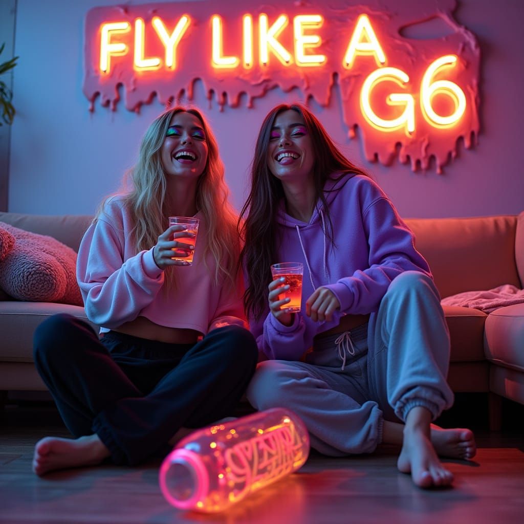 Cyberpunk Women Embody Fierce Joy in a Kaleidoscope of Color