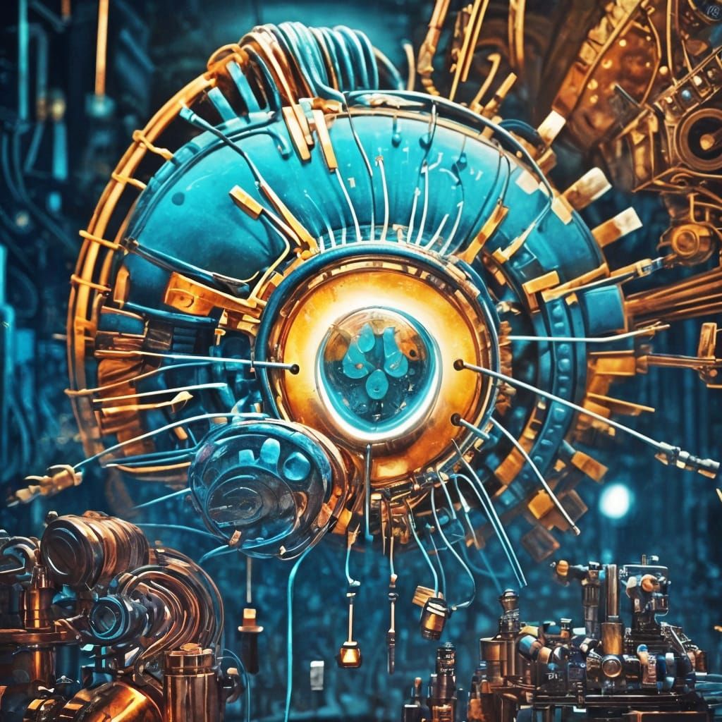 Abstract Analog Thought in Sci-Fi Style