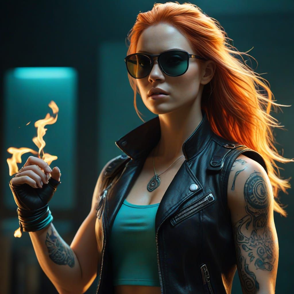 Muscular Wrestler Action Figure in Dark Fantasy Style