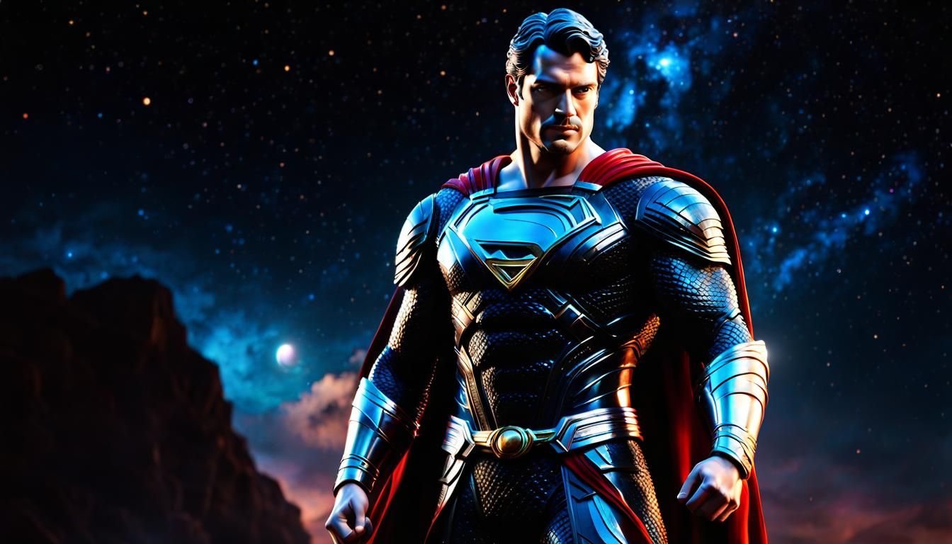 Henry Cavill as a White Marble Statue