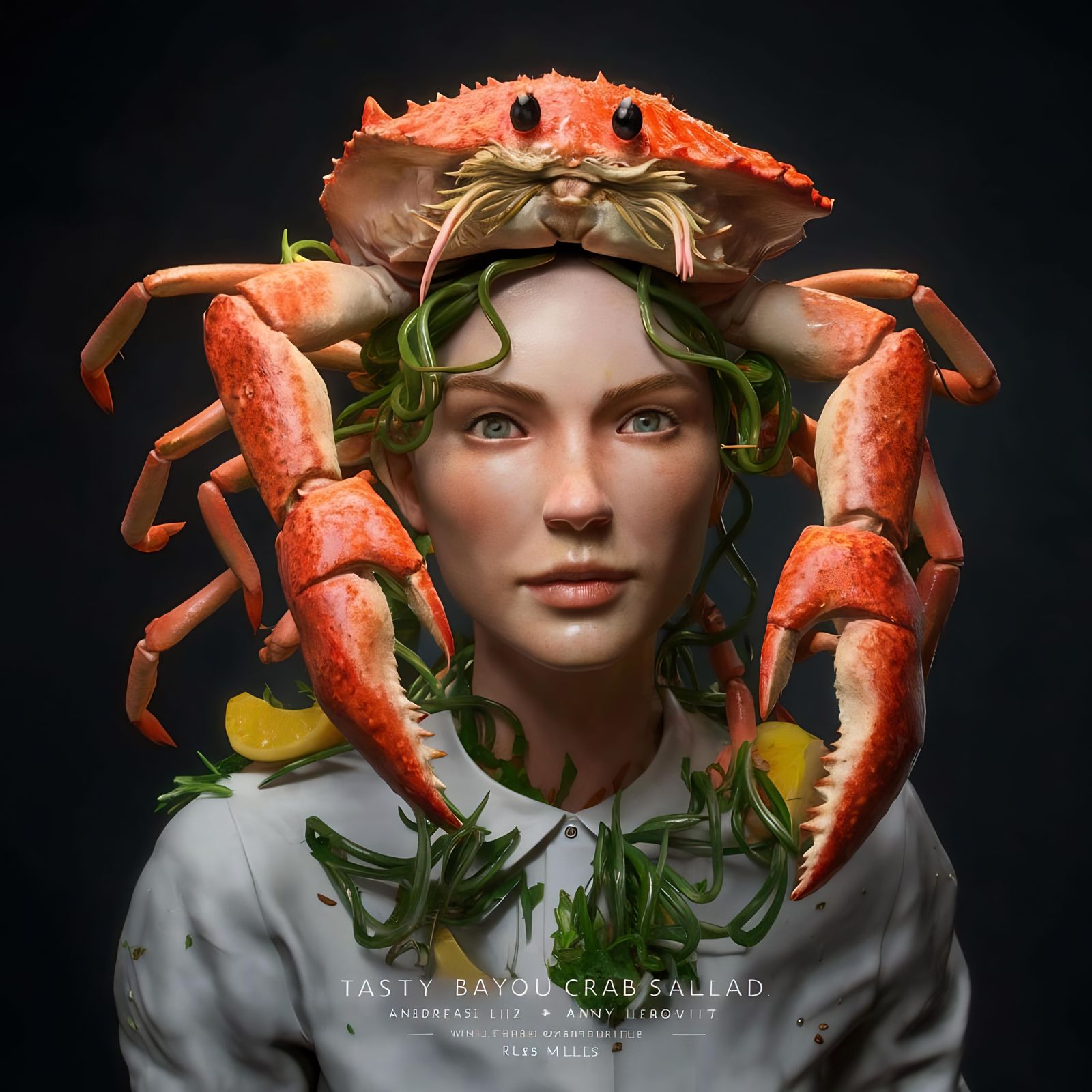 Culinary Art: Woman with Bayou Crab Salad