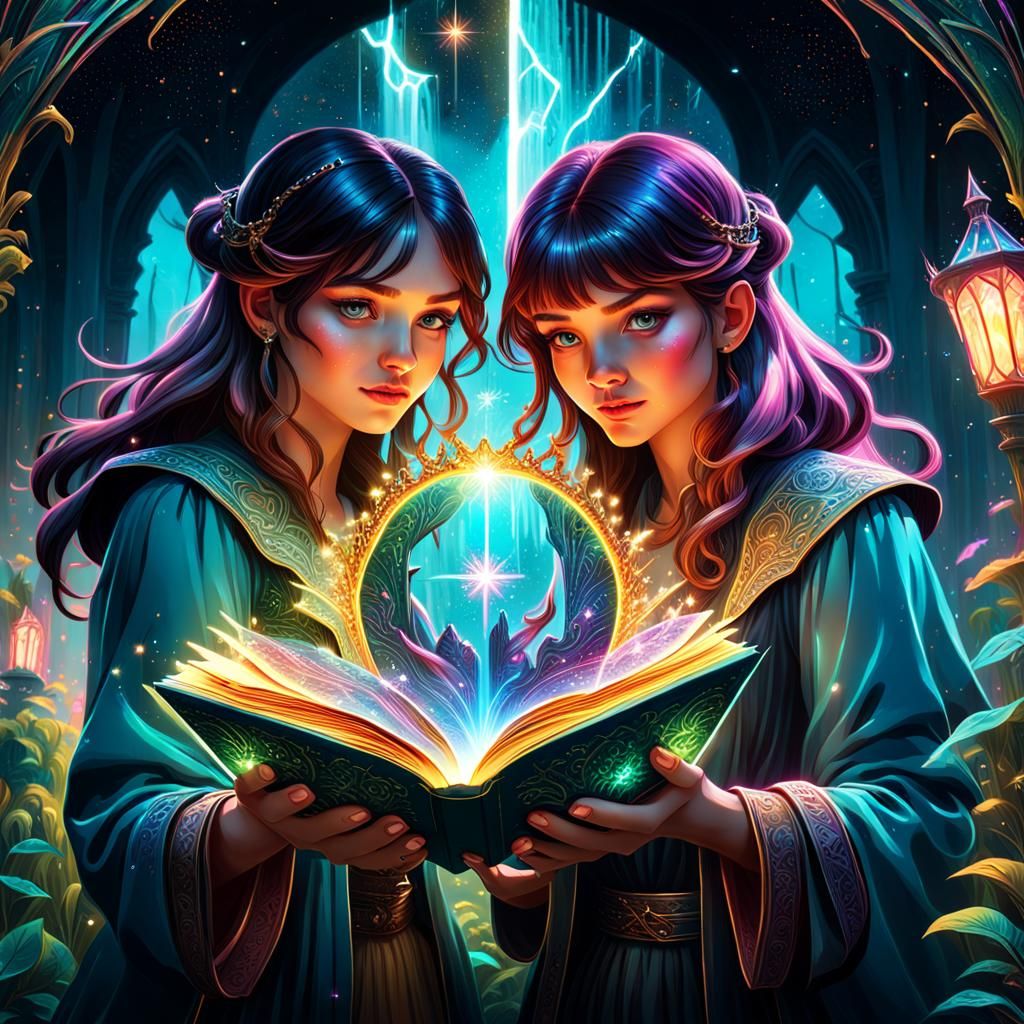 Magical Kingdom Pop-Up Book in Neon Illustrated Style