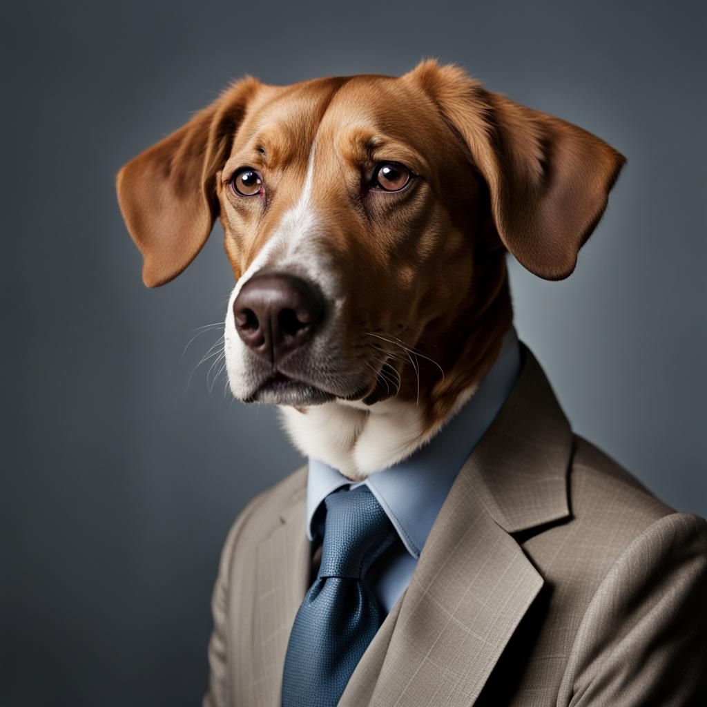 Dog in Suit: Professional Portrait Photography