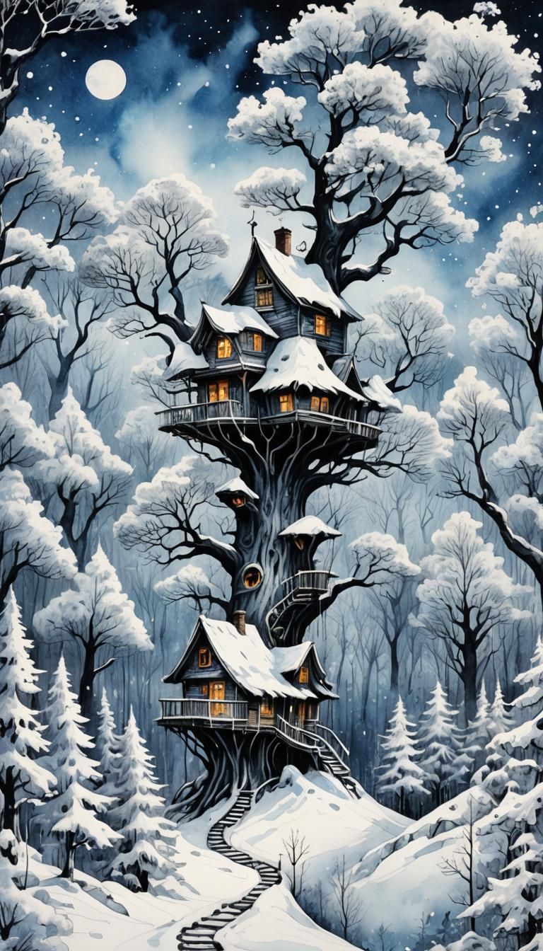 Winter Treehouse