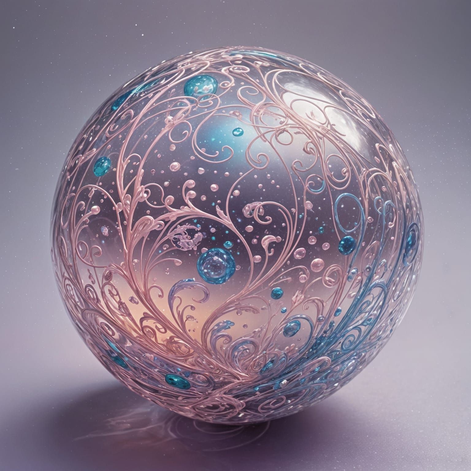 Magical Bouncy Ball in Expressionist Style