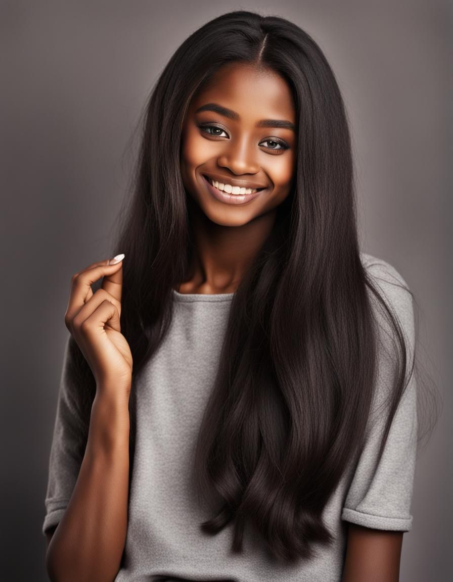 Hyperrealistic Portrait of a Beautiful Young Woman