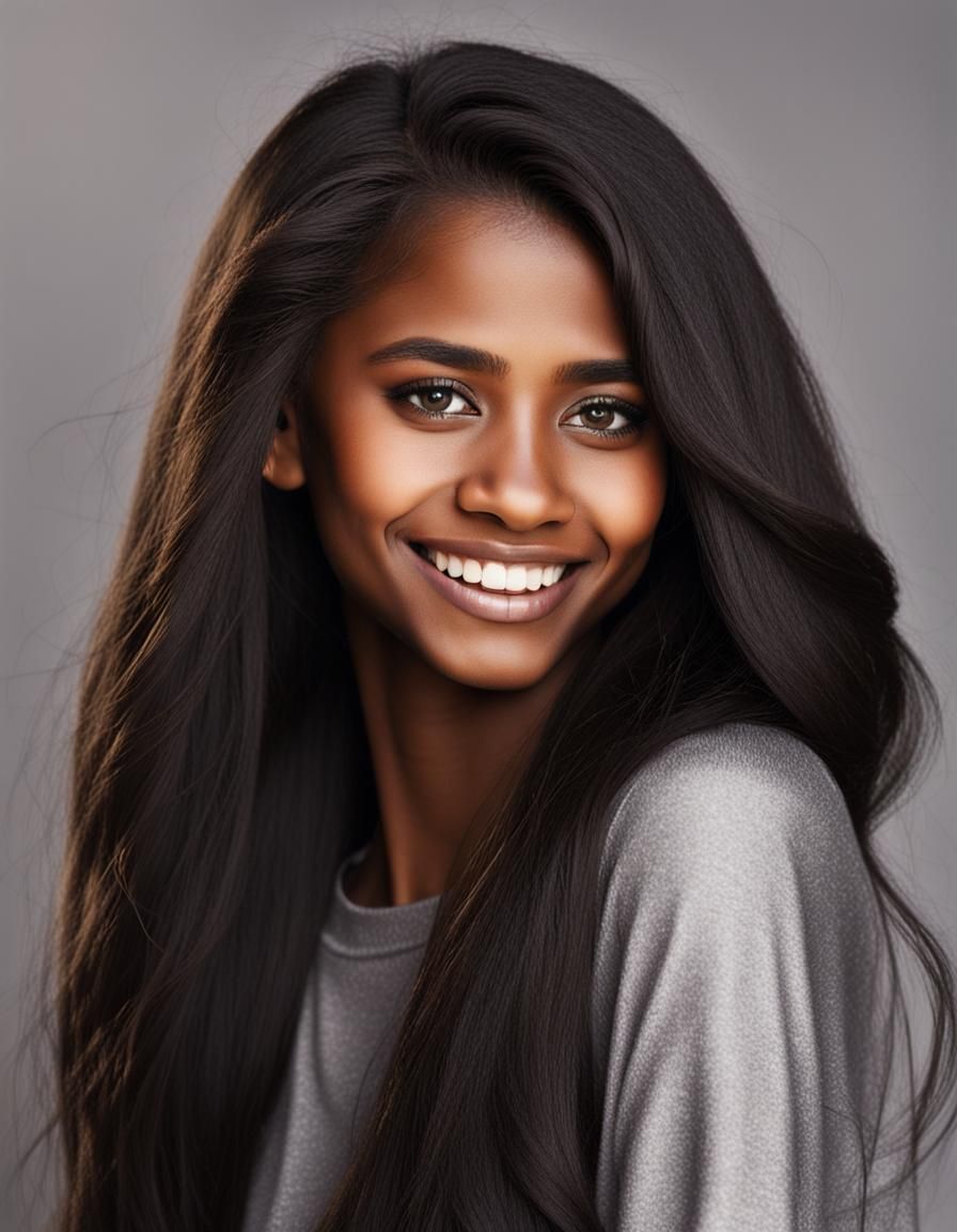 Hyperrealistic Portrait of a Beautiful Young Woman