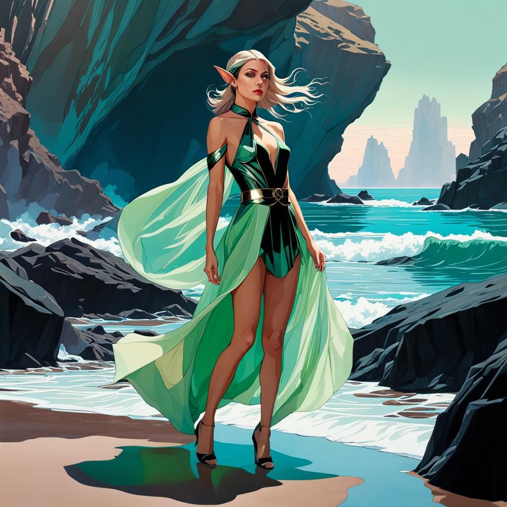 Enchanted Elf Double Exposure Seaside Adventure