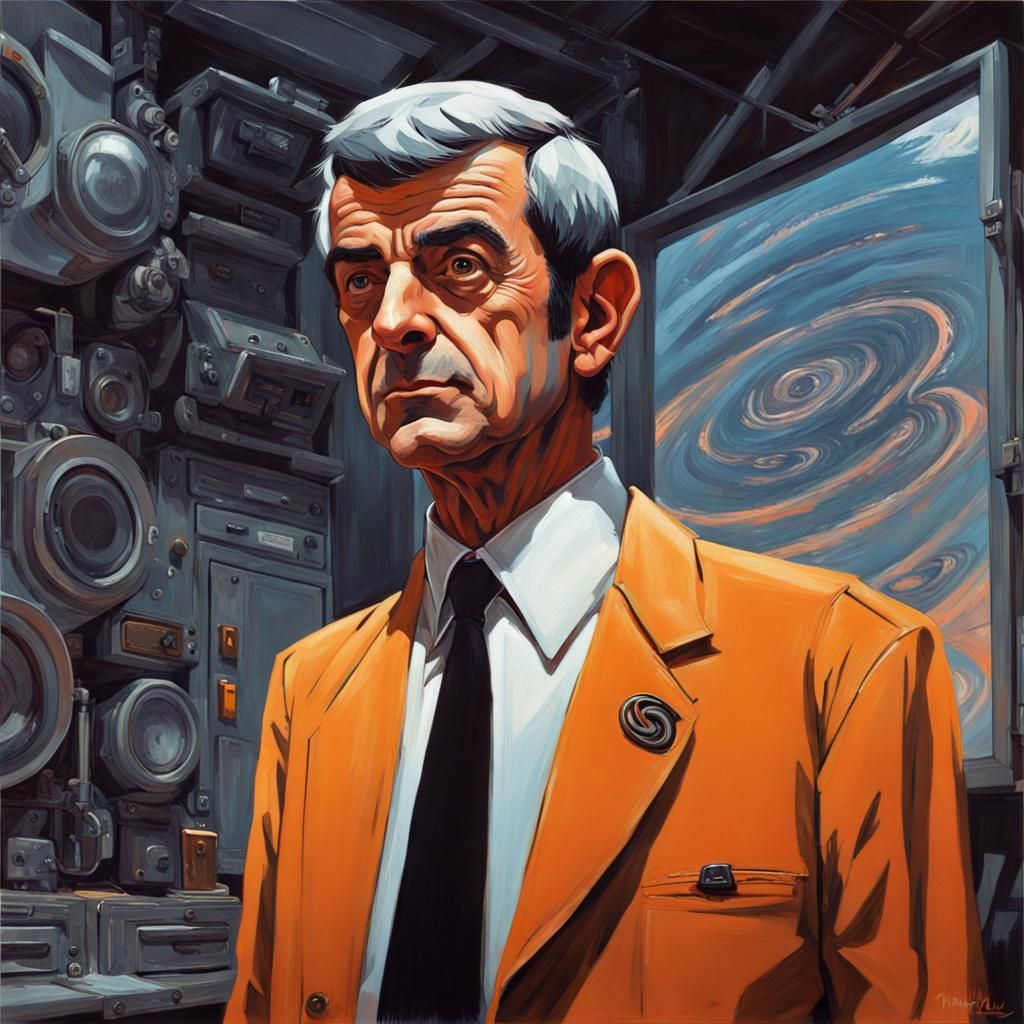 Mr. Bean as Naruto: Sci-Fi Impasto Painting
