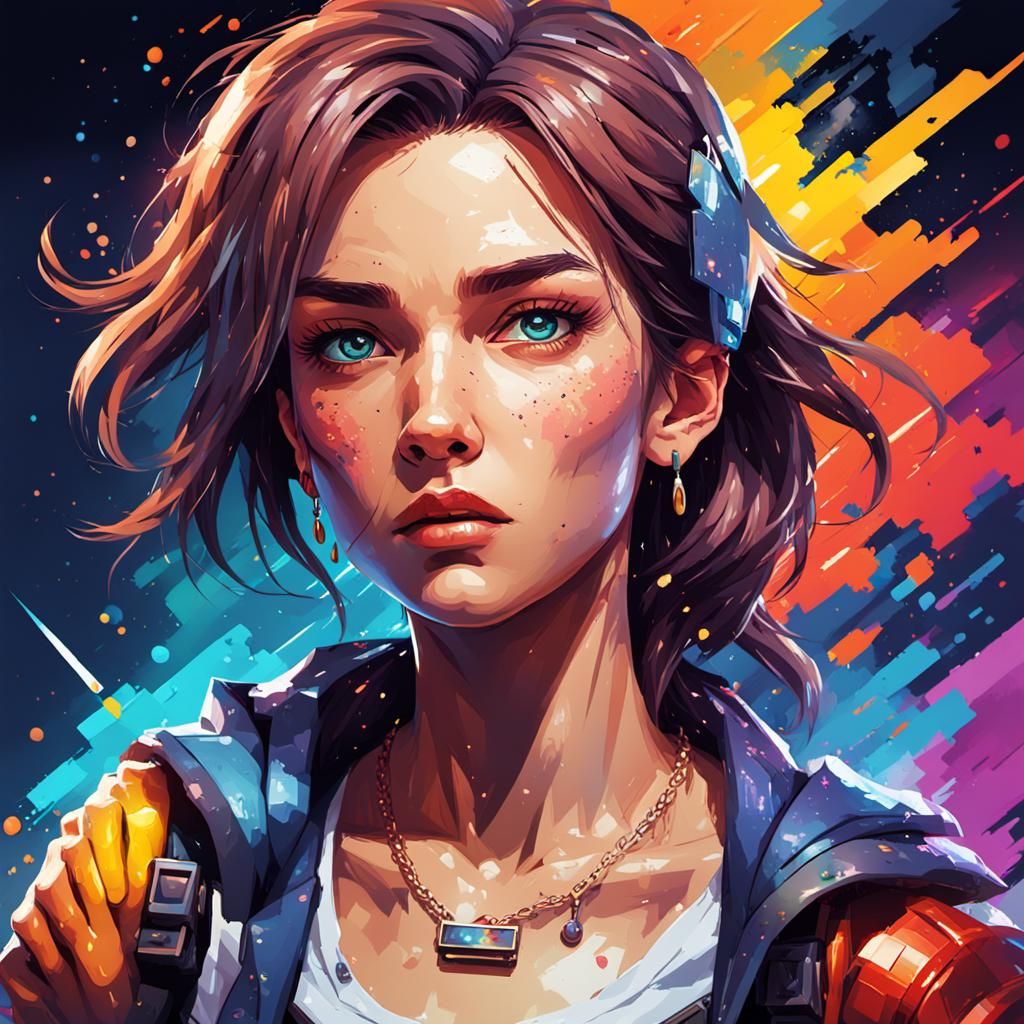 Hyperrealistic Pixel Art of Miss K