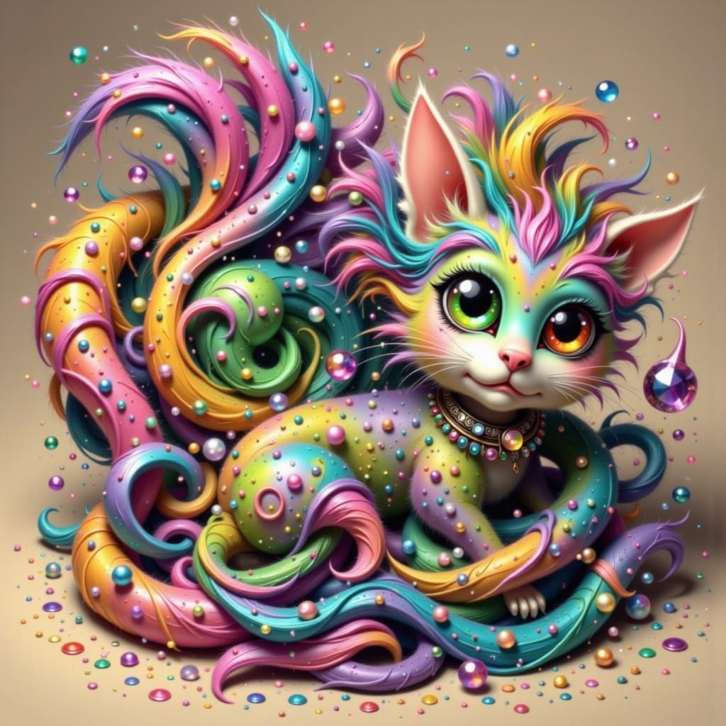 Mr. Trouble Paws in Iridescent Eyeshadows