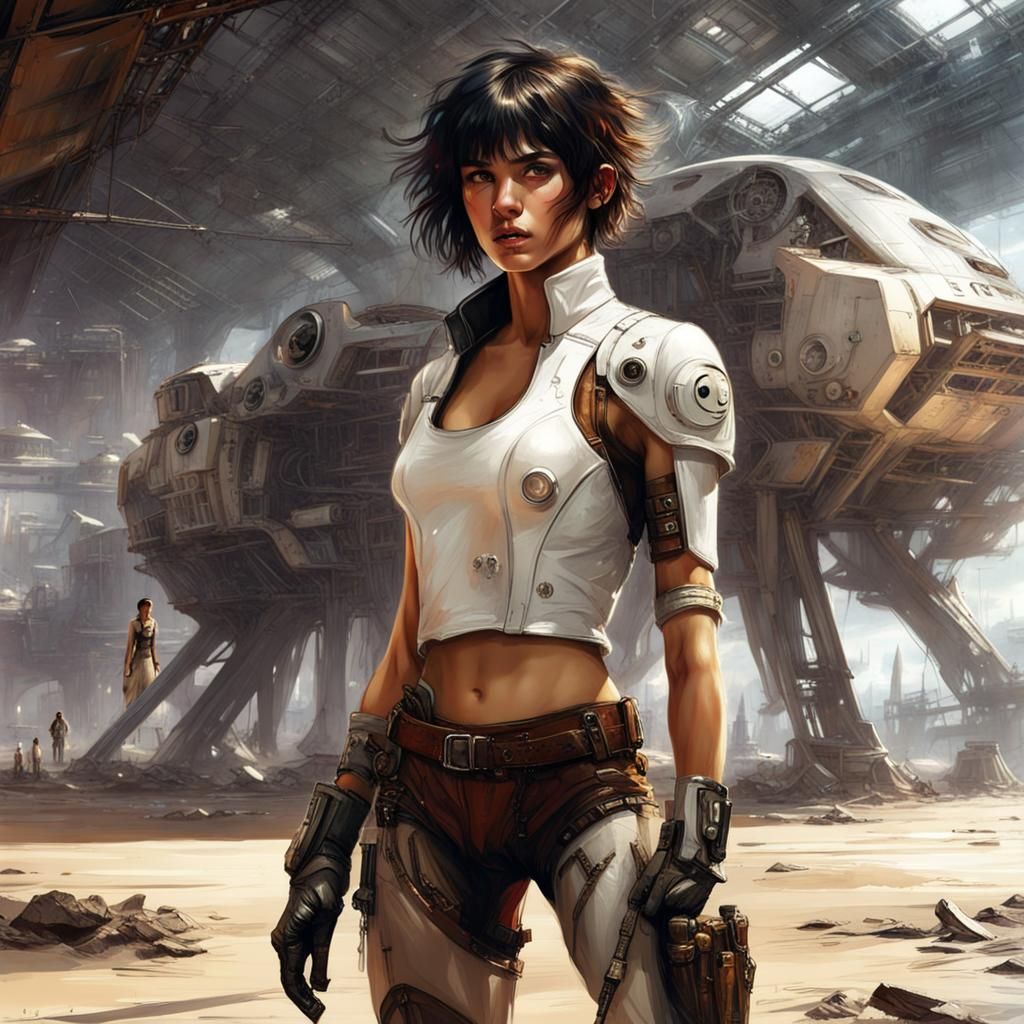 Sofia Boutella as Steampunk Sci-Fi Warrior